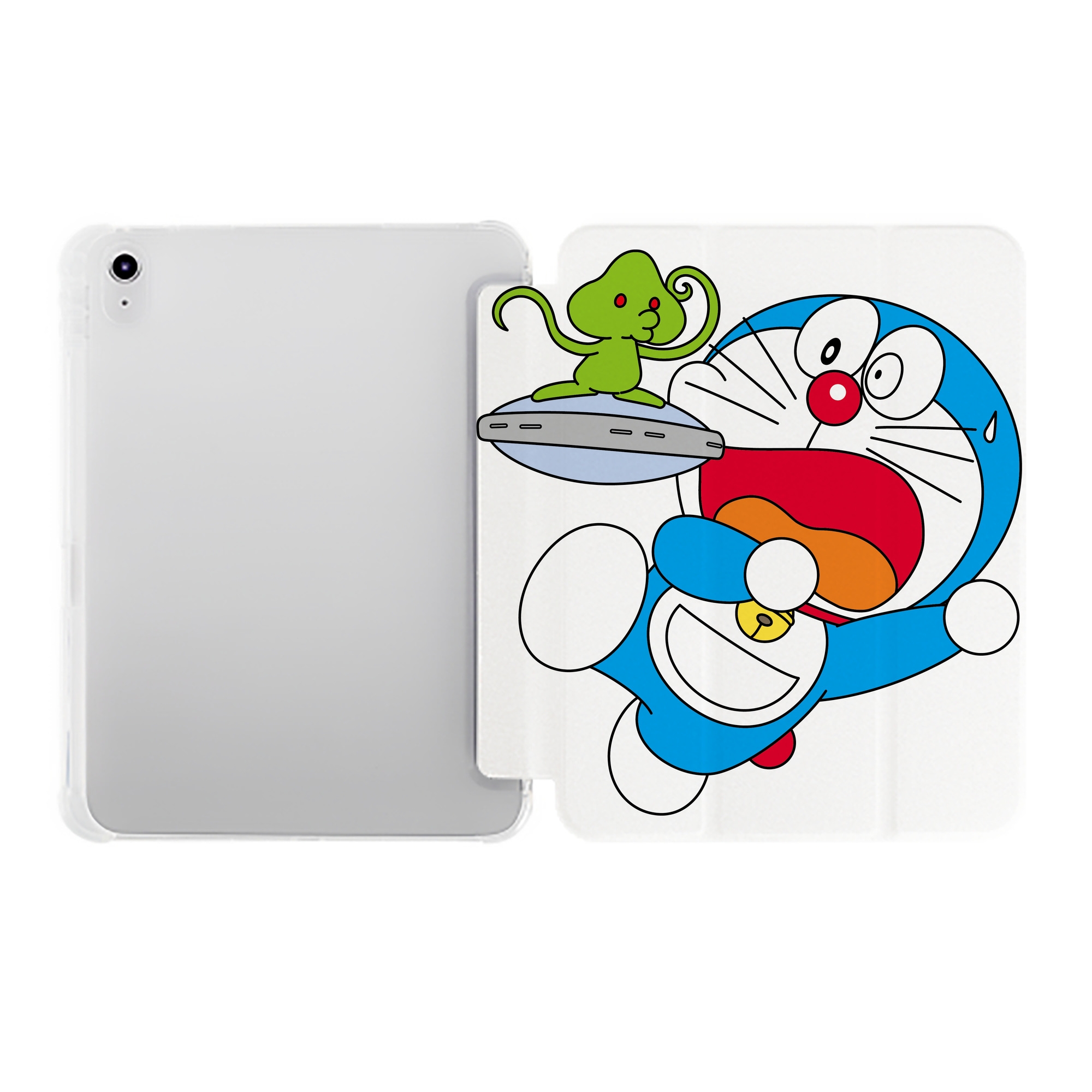 （画像用） ドラえもん Doraemon IPad ケース ペン収納付き 三つ折りスタンド PUレザー×シリコン 対応機種9.5/10.5/10.9インチ